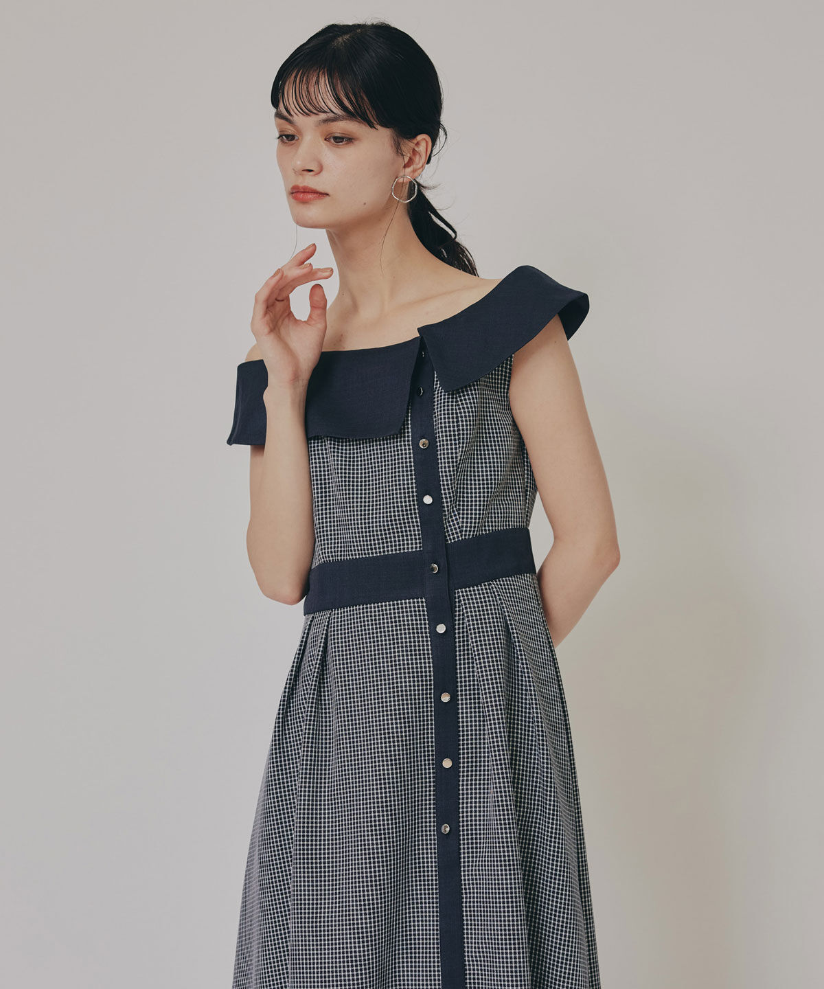 REDYAZEL「バイカラーアシメショルダーワンピース」|ワンピース|