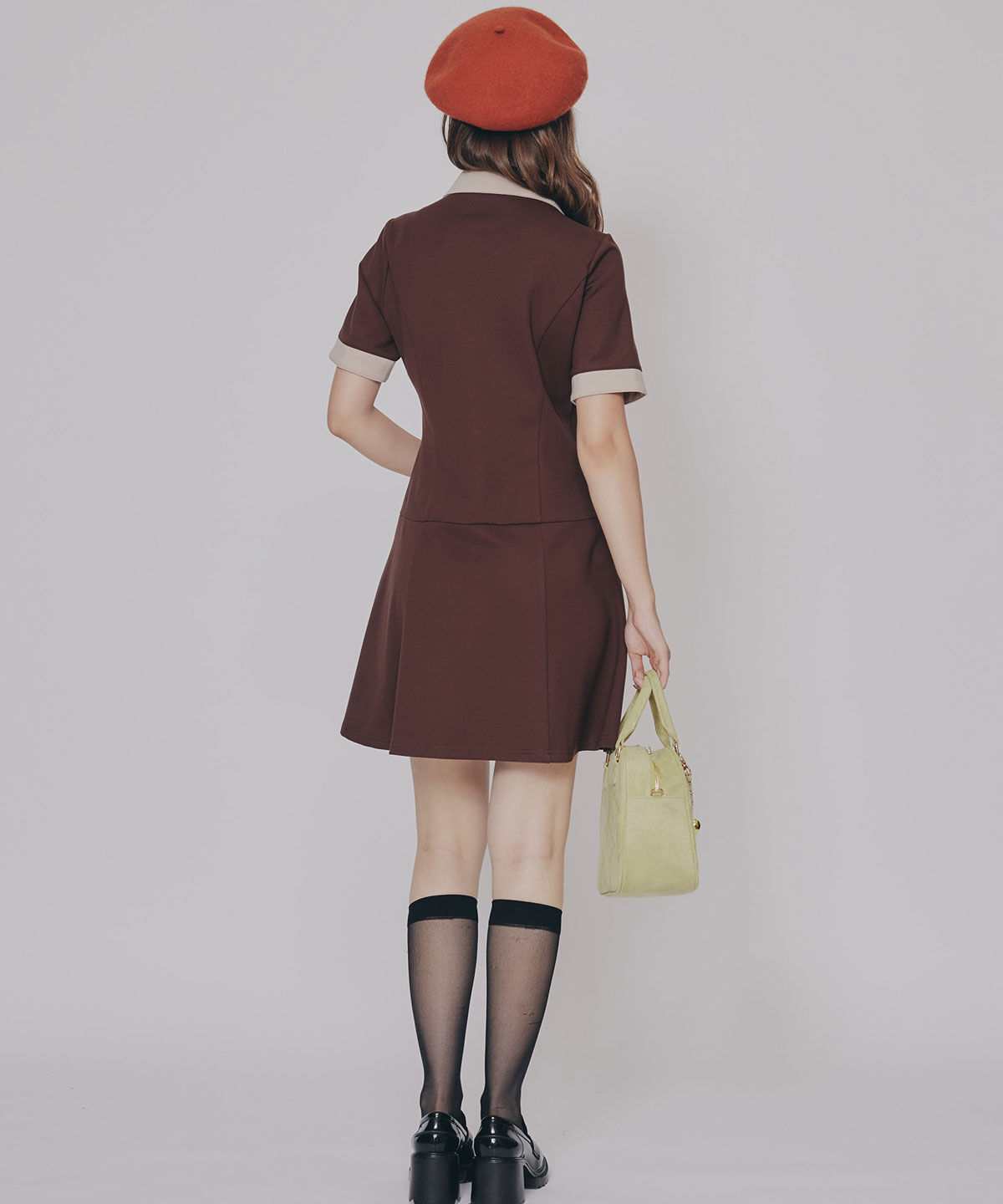 REDYAZEL「バイカラーポンチシャツミニワンピース」|ワンピース|