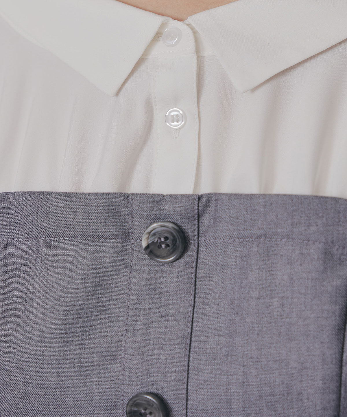 REDYAZEL「シャツドッキングチュールワンピース&ショートパンツセットアップ」|ワンピース|