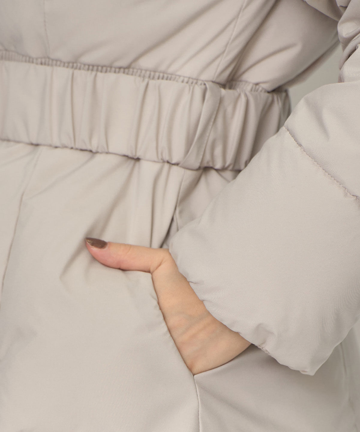 REDYAZEL「ベルトデザインキルティングファイバーダウンジャケット」|ダウン|