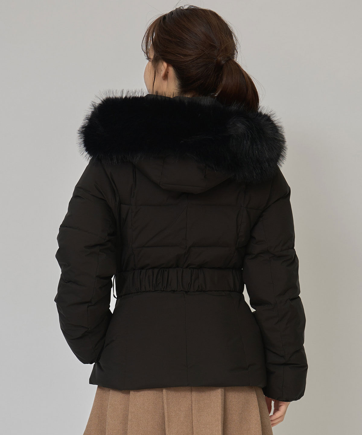 REDYAZEL「ベルトデザインキルティングファイバーダウンジャケット」|ダウン|