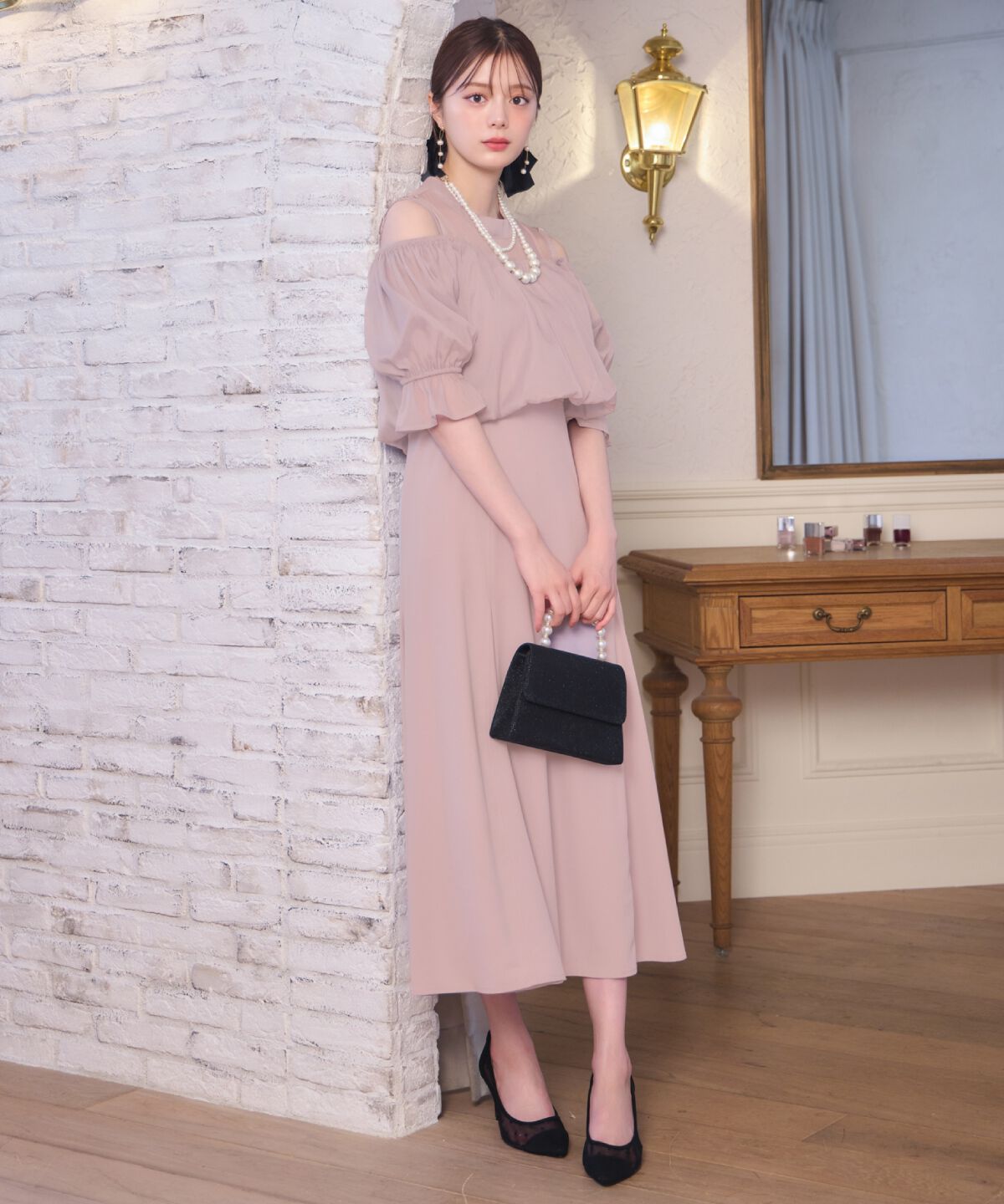 WILLSELECTION「リボンビスチェ付きドレス」|ドレス|