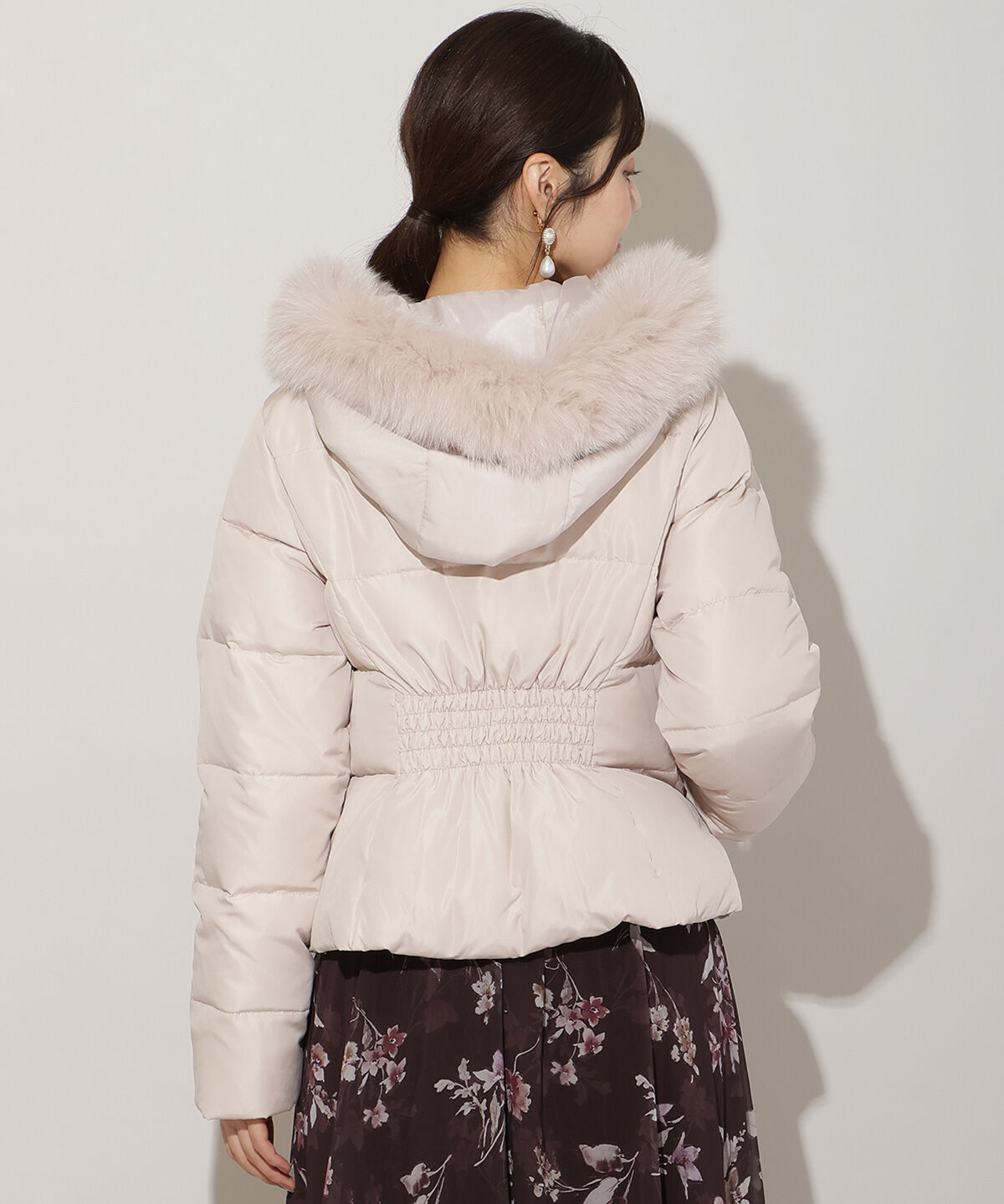 WILLSELECTION「フードファーペプラムショートダウン」|ダウン|