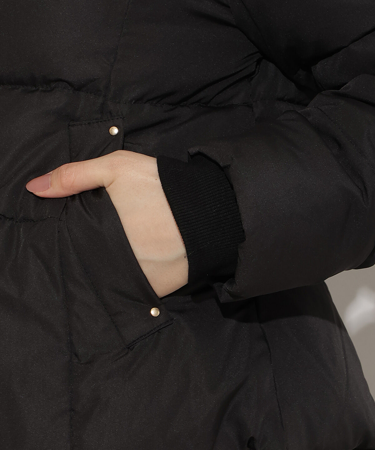 WILLSELECTION「フードファーペプラムショートダウン」|ダウン|