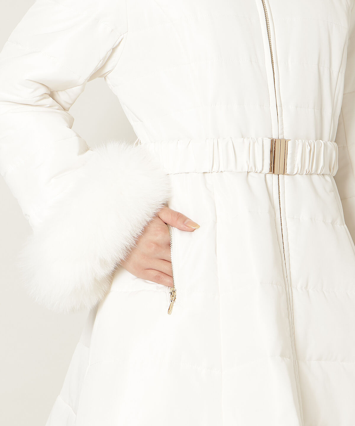 WILLSELECTION「フォックスファーキルティングフレアコート」|その他|