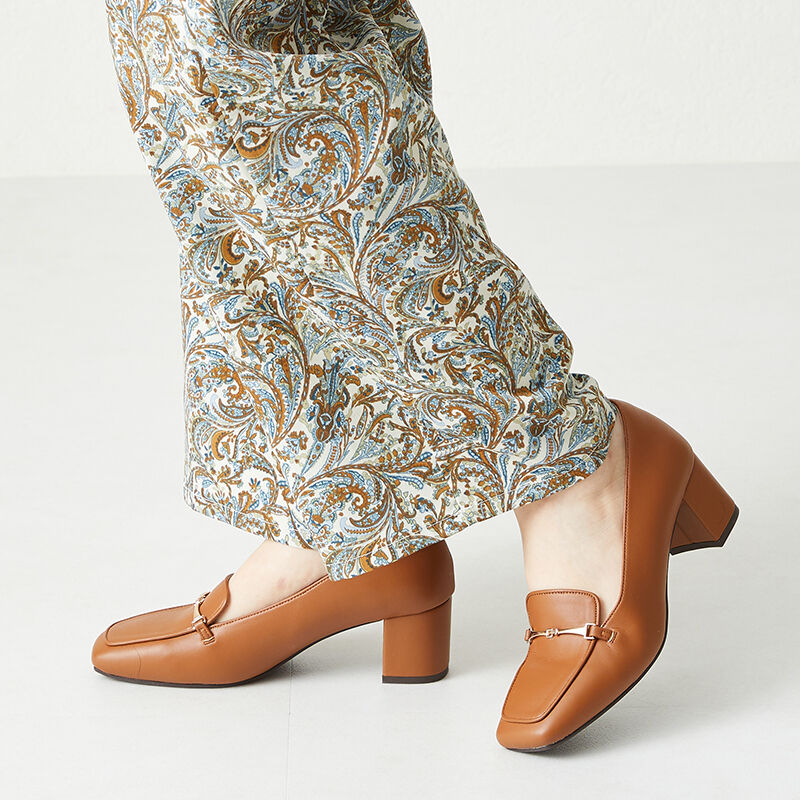 ORiental TRaffic「【跳べるパンプス/シリーズ累計１５０万足突破】ビットモチーフ/R-3207 ヒール ローファー」|パンプス|