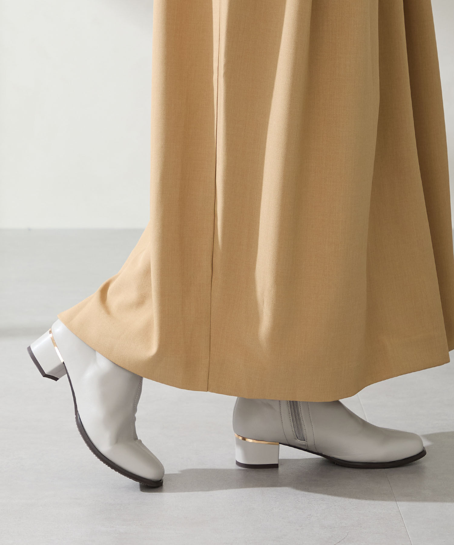 WA Oriental TRaffic「●2025秋冬新作●ヒールパーツ ストレッチ ブーツ /52402 シンプル 通勤 ショートブーツ」|ショートブーツ|