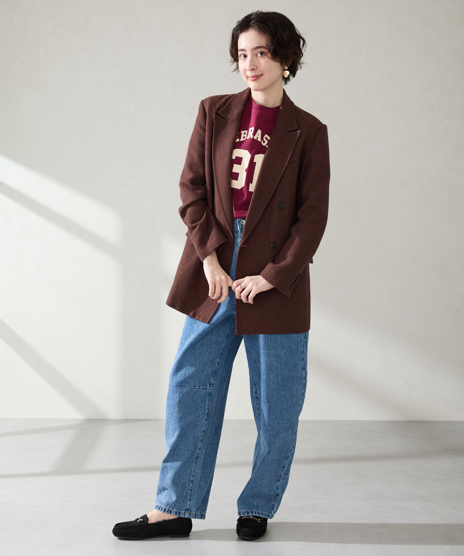 WA Oriental TRaffic「●2025秋冬新作● ビット モチーフ付き ファー モカシン /52318 ムートン 防寒」|モカシン|