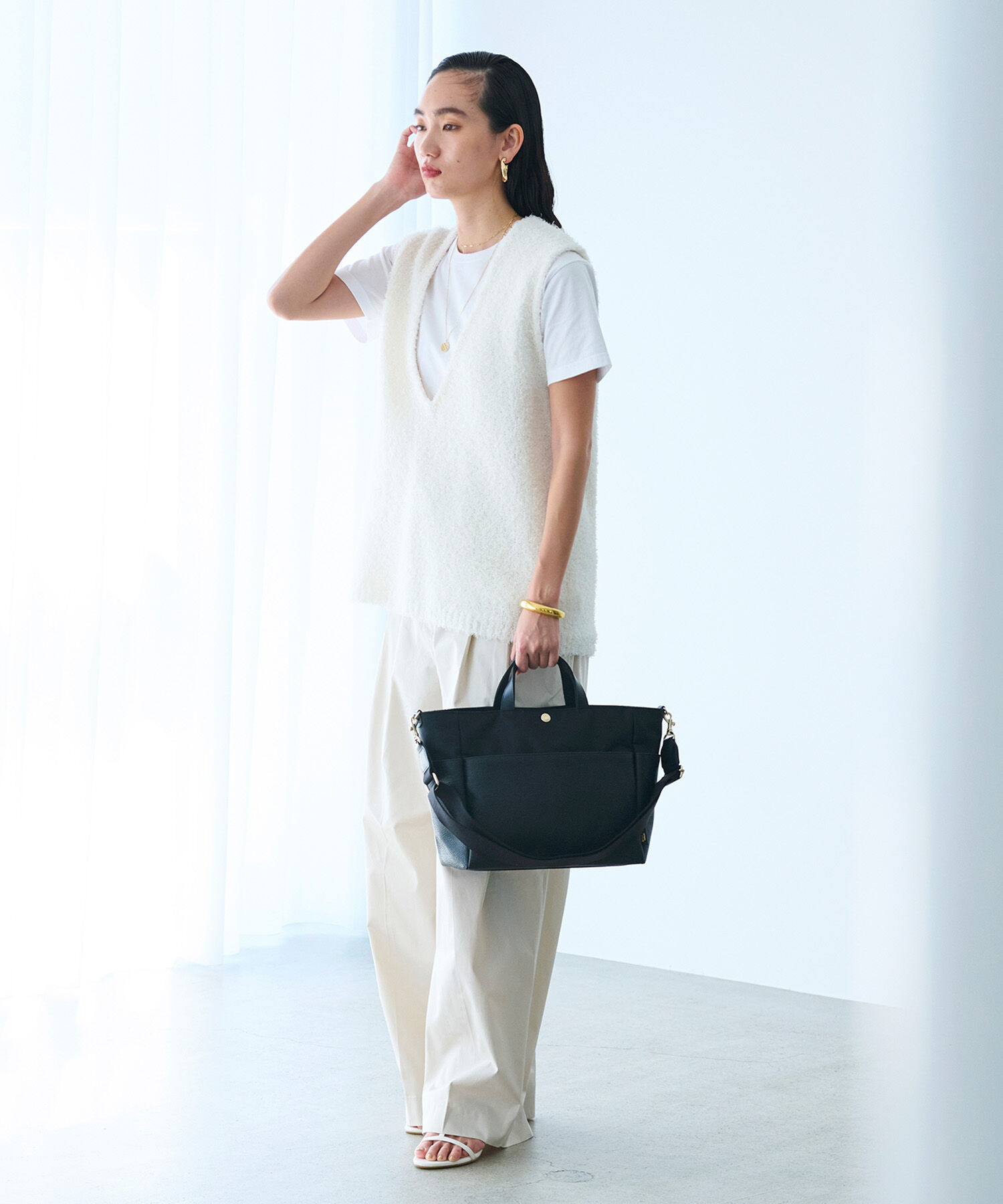 TOPKAPI BREATH「【Breath TOPKAPI】SCOTCH GRAIN スコッチグレイン マザーズバッグ バイカラー ショルダー トート バッグ」|トートバッグ|