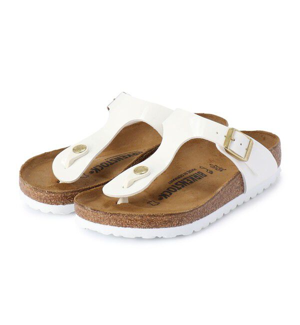 BIRKENSTOCK「【ビルケンシュトック】ギゼ/パテントホワイト ビルコフロー/サンダル レディース/GIZEH」|サンダル|パテントホワイト