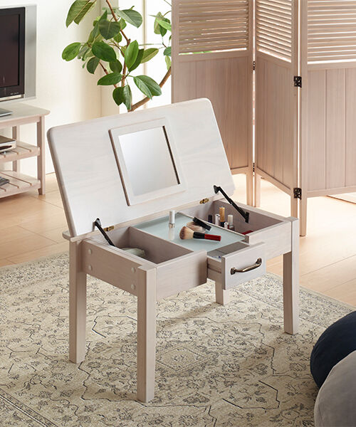  「カントリー＆アンティーク調　ドレッサーテーブル」|ミラー|