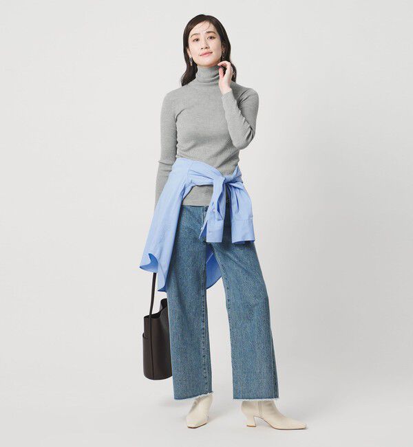 UNITED ARROWS「シルクリブ タートルネック ニット」|ニット・セーター|