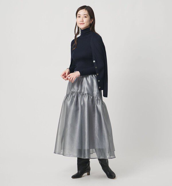 UNITED ARROWS「シルクリブ タートルネック ニット」|ニット・セーター|