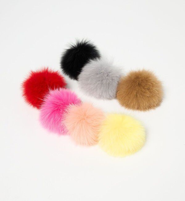 UNITED ARROWS「ファー ポンポン チャーム」|チャーム・キーホルダー|