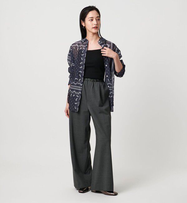 UNITED ARROWS「オーガンジー プリント シャツ ‐ウォッシャブル‐」|シャツ・ブラウス|