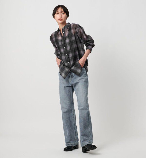 UNITED ARROWS「オーガンジー プリント シャツ ‐ウォッシャブル‐」|シャツ・ブラウス|