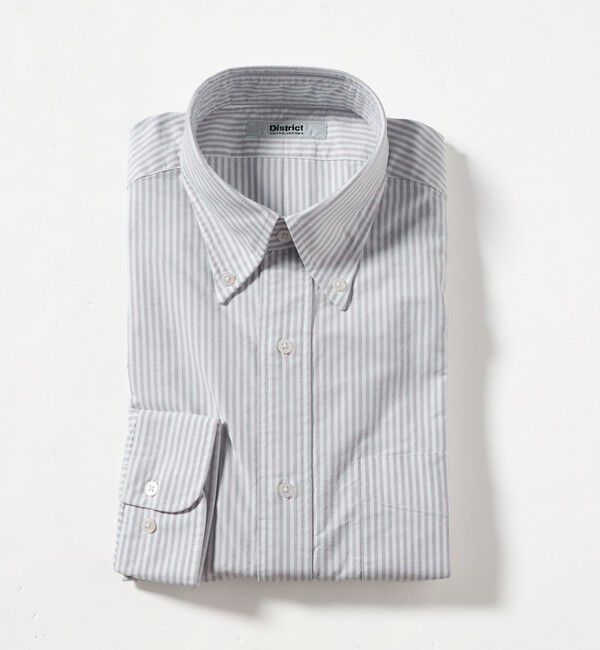 UNITED ARROWS「＜District＞オックスフォード ストライプ ボタンダウンシャツ」|シャツ・ブラウス|