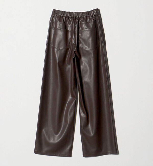 UNITED ARROWS「レザーライク ストレート パンツ ウォッシャブル」|チノ|