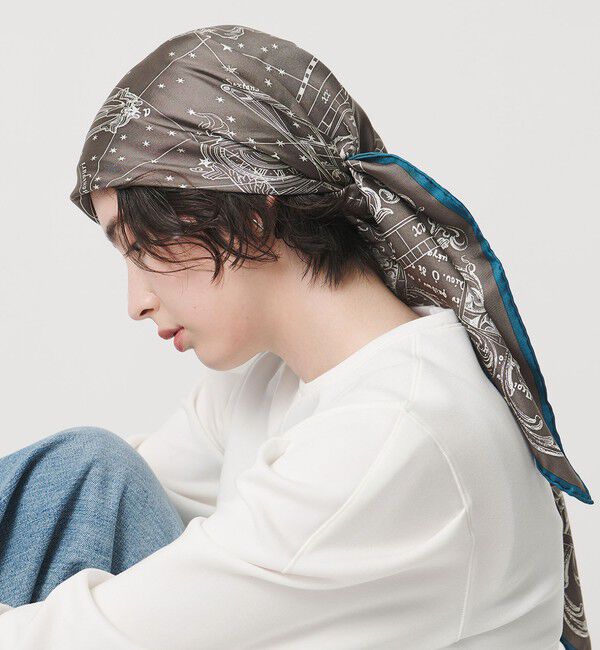 UNITED ARROWS「＜manipuri＞SILK 88&times;88 スカーフ 25FW」|マフラー|
