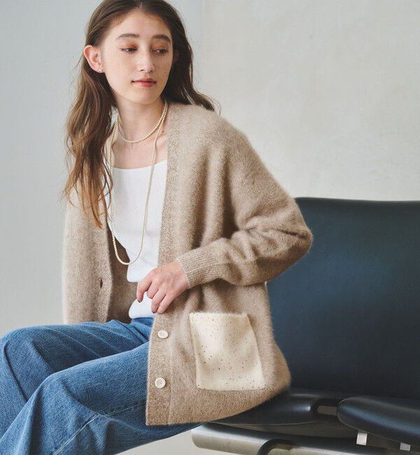 UNITED ARROWS「フォックスカシミヤ スパンコール ミドル カーディガン」|カーディガン|その他2