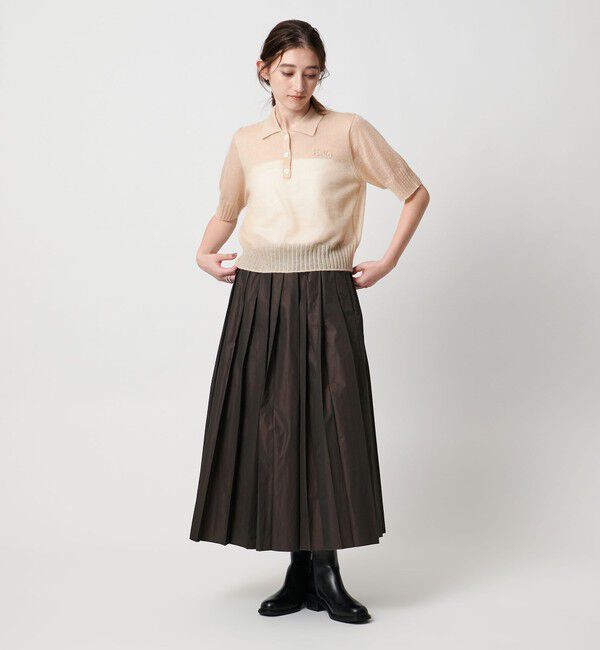 UNITED ARROWS「タフタ プリーツ ラメ スカート」|スカート|