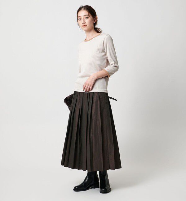 UNITED ARROWS「タフタ プリーツ ラメ スカート」|スカート|