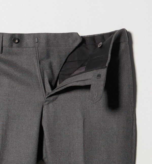 UNITED ARROWS「ライトサキソニー テーパード ノープリーツ スラックス ヨコストレッチ」|スラックス|