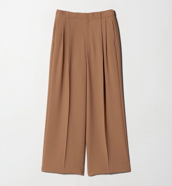 UNITED ARROWS「2タック ワイドパンツ‐UVカット 接触冷感 吸水速乾 帯電防止 ウォッシャブル‐」|チノ|