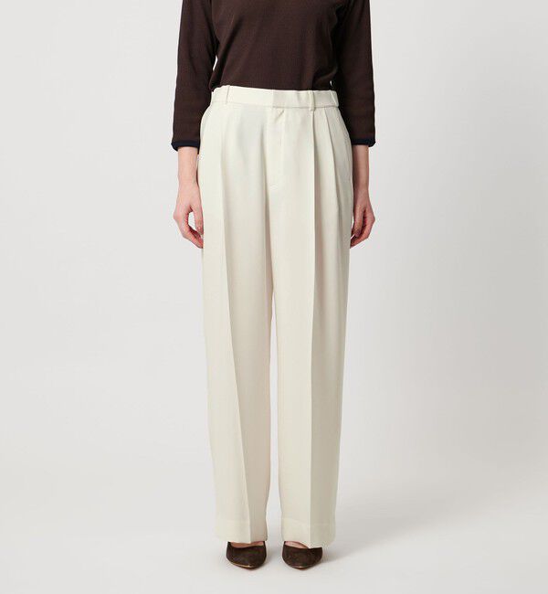 UNITED ARROWS「2タック ワイドパンツ WHITE ‐ウォッシャブル‐」|その他|