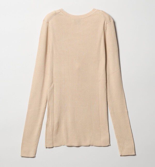 UNITED ARROWS「シルク リブ クルーネック ニット」|ニット・セーター|