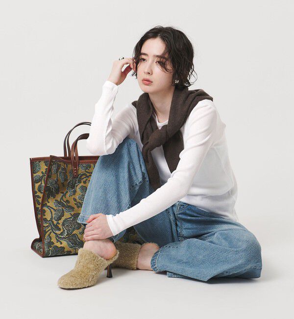 UNITED ARROWS「コットン テレコ クルーネック カットソー」|Tシャツ・カットソー|