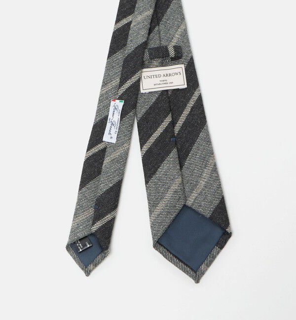 UNITED ARROWS「グレー ワイドストライプ ネクタイ」|ネクタイ・蝶ネクタイ|