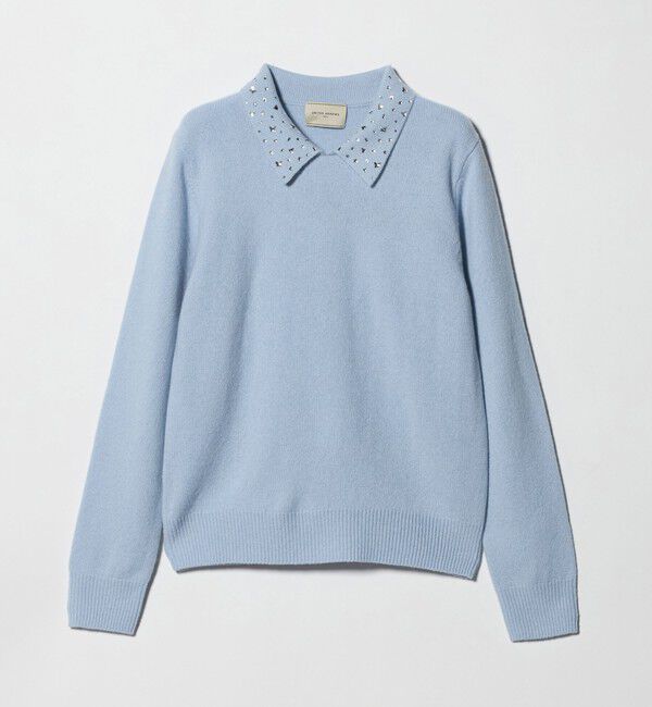 UNITED ARROWS「ラインストーン ポロ ニット」|ニット・セーター|