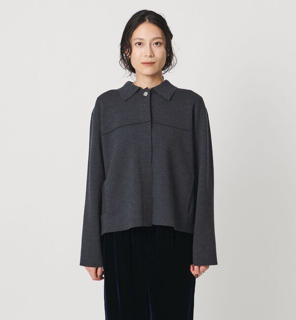 UNITED ARROWS「ミラノリブ ニット ジャケット」|カーディガン|