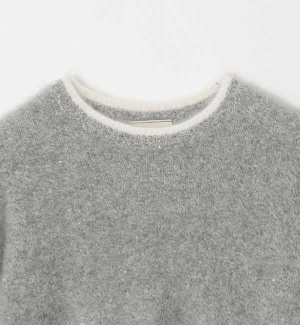 UNITED ARROWS「フォックスカシミヤ スパンコール クルーネックニット」|ニット・セーター|