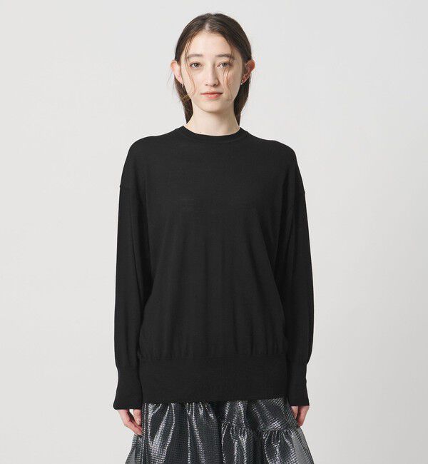 UNITED ARROWS「18G ウール クルーネック ニット ‐ウォッシャブル‐」|ニット・セーター|