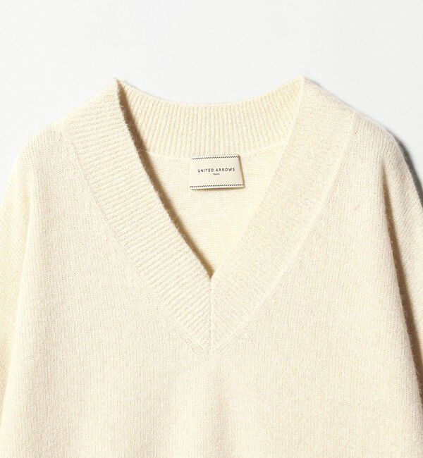 UNITED ARROWS「フォックス ウール ラメ Vネック ニット」|ニット・セーター|