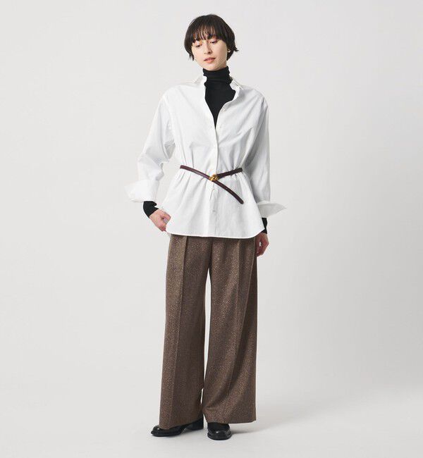 UNITED ARROWS「ツイードライク 2タック ワイド パンツ」|チノ|