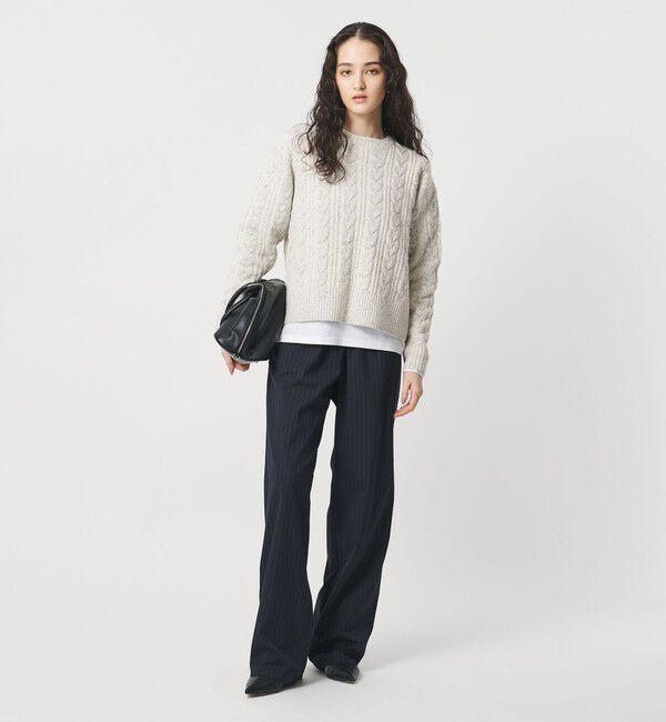 UNITED ARROWS「ミックス カラー ケーブル プルオーバー ニット」|ニット・セーター|