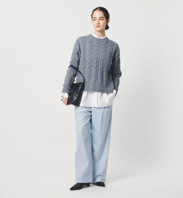 UNITED ARROWS「ミックス カラー ケーブル プルオーバー ニット」|ニット・セーター|