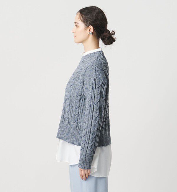 UNITED ARROWS「ミックス カラー ケーブル プルオーバー ニット」|ニット・セーター|