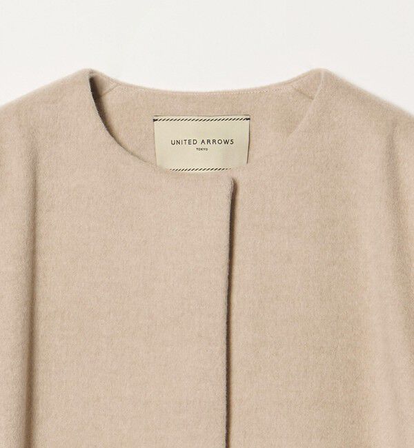 UNITED ARROWS「Aライン ミドルコート」|ノーカラーコート|