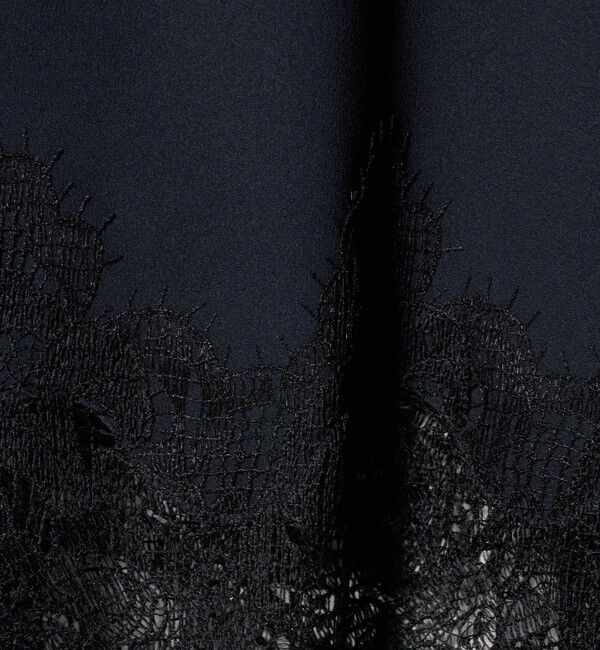 UNITED ARROWS「バックサテン レースコンビ ブラウス ‐ウォッシャブル‐」|シャツ・ブラウス|