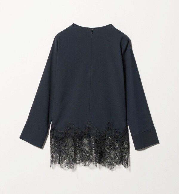 UNITED ARROWS「バックサテン レースコンビ ブラウス ‐ウォッシャブル‐」|シャツ・ブラウス|