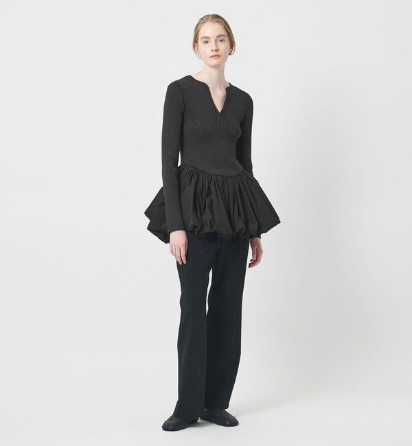 AEWEN MATOPH「＜AEWEN MATOPH＞バルーンコンビ 二ットプルオーバー ‐ ウォッシャブル ‐」|ニット・セーター|