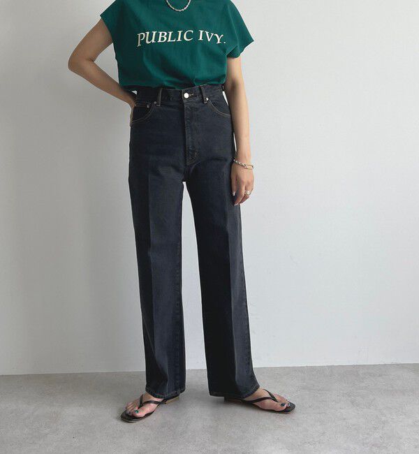 EMMEL REFINES「＜EMMEL REFINES＞EM センタープレス ストレート デニム/ パンツ」|デニム|