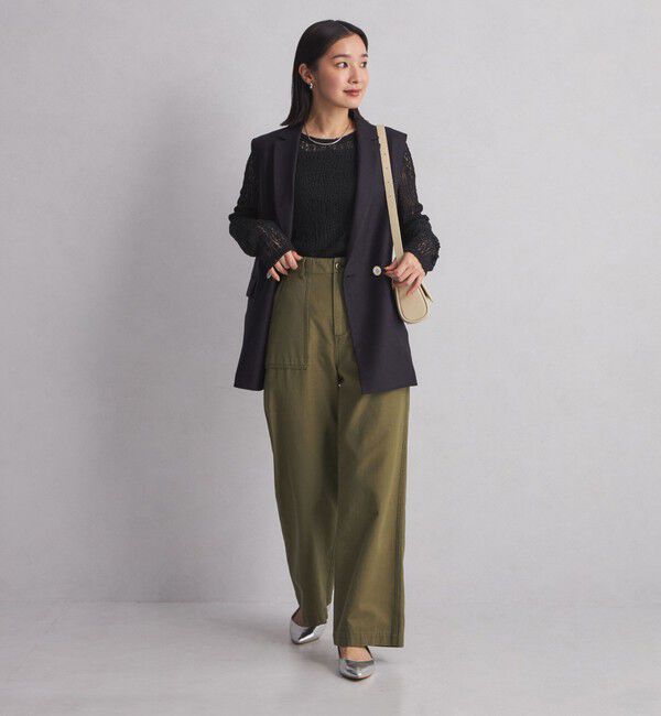 UNITED ARROWS green label relaxing「【WEB限定】＜at ease＞レース プルオーバー カットソー」|Tシャツ・カットソー|