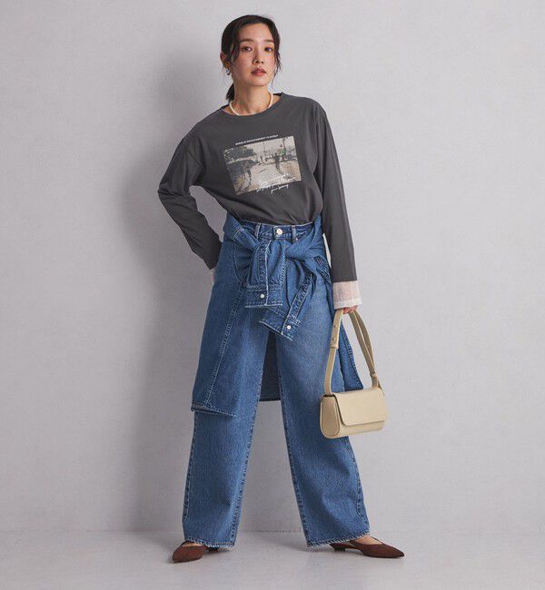 UNITED ARROWS green label relaxing「【WEB限定】＜at ease＞フォトプリント ロングスリーブ Tシャツ」|Tシャツ・カットソー|