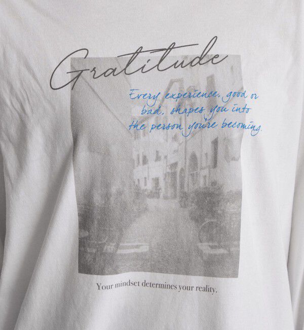 UNITED ARROWS green label relaxing「【WEB限定】＜at ease＞フォトプリント ロングスリーブ Tシャツ」|Tシャツ・カットソー|