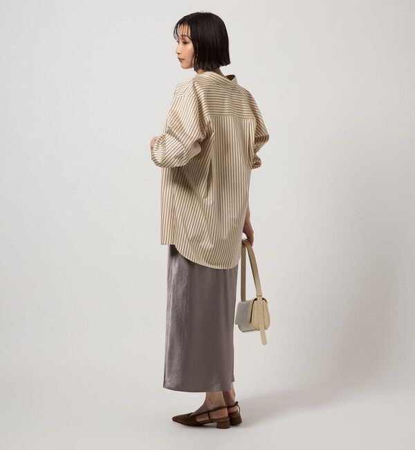 UNITED ARROWS green label relaxing「サテン ナロー スカート」|フレア|